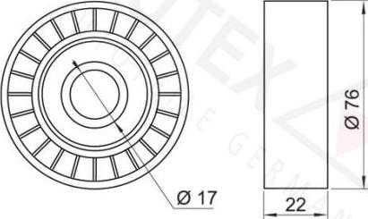 Autex 642029 - Pulley, v-ribbed belt autospares.lv