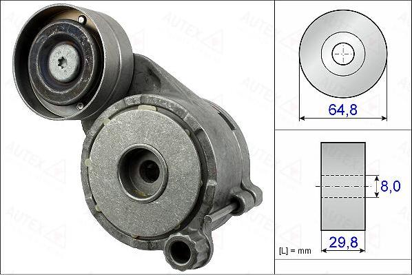 Autex 654966 - Belt Tensioner, v-ribbed belt autospares.lv