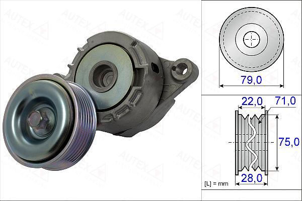 Autex 654967 - Belt Tensioner, v-ribbed belt autospares.lv