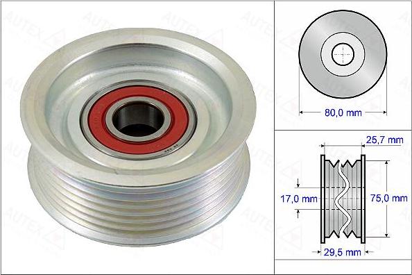 Autex 654909 - Pulley, v-ribbed belt autospares.lv