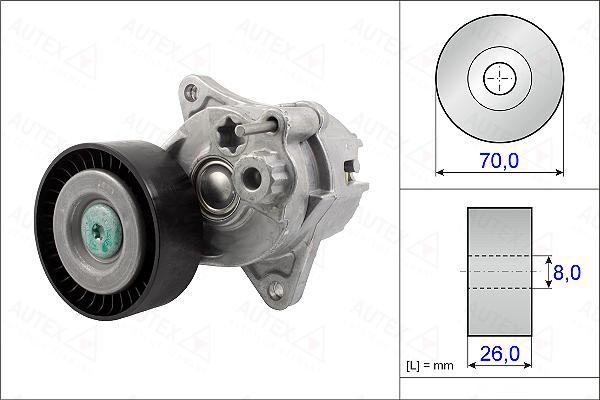 Autex 654917 - Belt Tensioner, v-ribbed belt autospares.lv