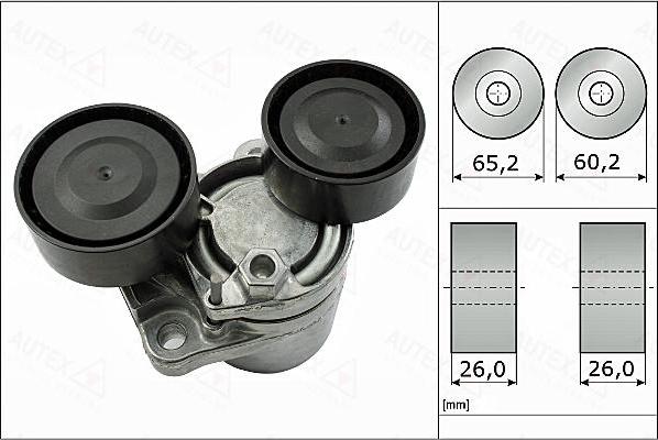 Autex 654986 - Belt Tensioner, v-ribbed belt autospares.lv