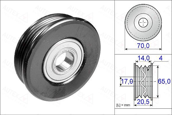 Autex 654926 - Pulley, v-ribbed belt autospares.lv