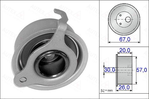 Autex 654923 - Tensioner Pulley, timing belt autospares.lv