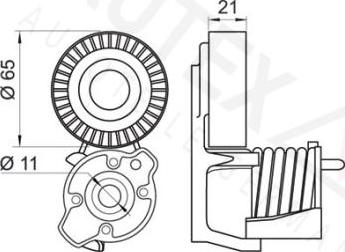 Autex 654406 - Belt Tensioner, v-ribbed belt autospares.lv