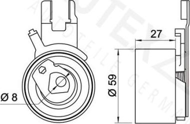 Autex 654086 - Tensioner Pulley, timing belt autospares.lv