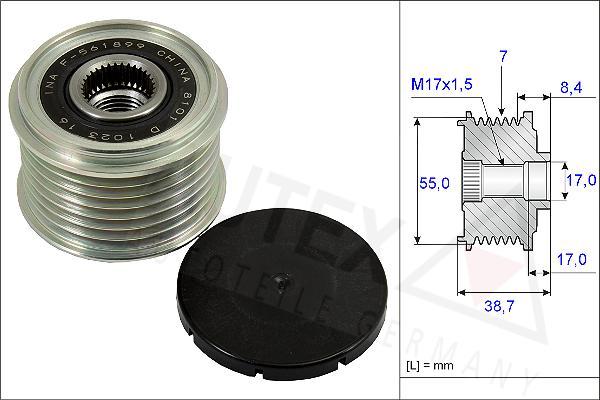 Autex 654853 - Pulley, alternator, freewheel clutch autospares.lv