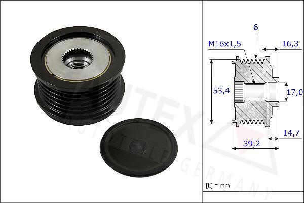 Autex 654819 - Pulley, alternator, freewheel clutch autospares.lv