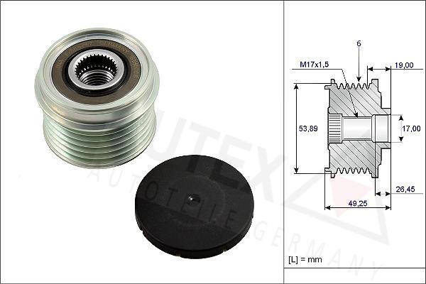 Autex 654818 - Pulley, alternator, freewheel clutch autospares.lv