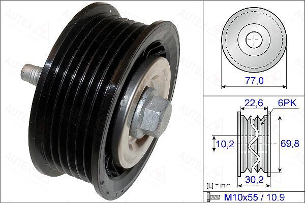 Autex 654881 - Pulley, v-ribbed belt autospares.lv