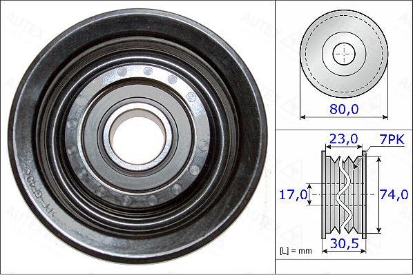 Autex 654874 - Pulley, v-ribbed belt autospares.lv