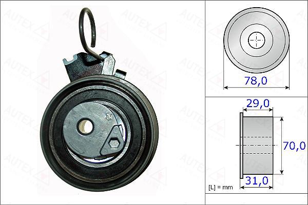 Autex 654871 - Tensioner Pulley, timing belt autospares.lv