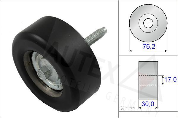 Autex 654337 - Pulley, v-ribbed belt autospares.lv