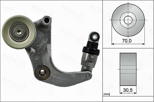 Autex 655017 - Belt Tensioner, v-ribbed belt autospares.lv