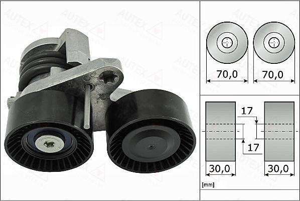 Autex 655134 - Belt Tensioner, v-ribbed belt autospares.lv