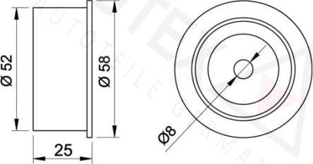 Autex 651459 - Deflection / Guide Pulley, timing belt autospares.lv