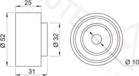 Autex 651556 - Deflection / Guide Pulley, timing belt autospares.lv