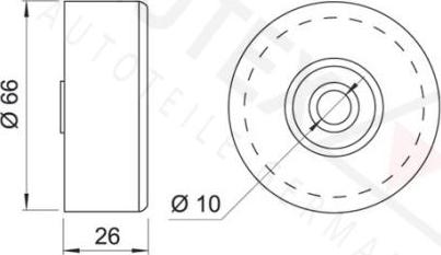 Autex 651524 - Pulley, v-ribbed belt autospares.lv