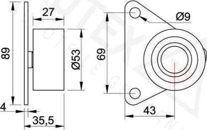 Autex 651618 - Deflection / Guide Pulley, timing belt autospares.lv