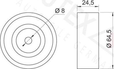 Autex 651032 - Pulley, v-ribbed belt autospares.lv