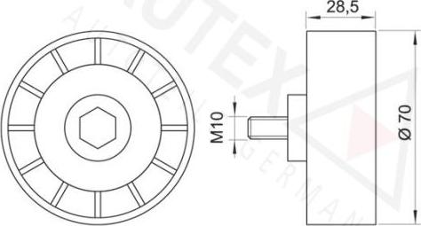 Autex 651173 - Pulley, v-ribbed belt autospares.lv