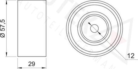 Autex 651807 - Deflection / Guide Pulley, timing belt autospares.lv