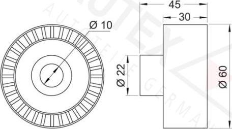 Autex 651884 - Pulley, v-ribbed belt autospares.lv