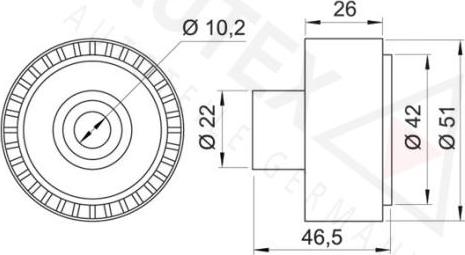 Autex 651885 - Pulley, v-ribbed belt autospares.lv