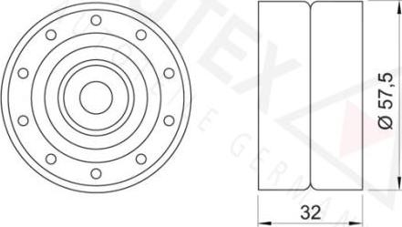 Autex 651839 - Deflection / Guide Pulley, timing belt autospares.lv