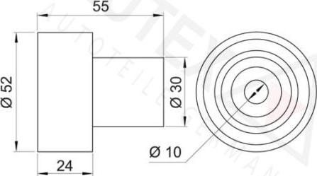 Autex 651366 - Deflection / Guide Pulley, timing belt autospares.lv