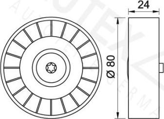 Autex 653381 - Pulley, v-ribbed belt autospares.lv