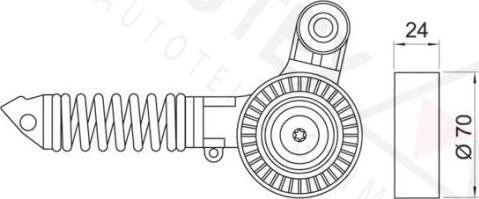 Autex 601991 - Belt Tensioner, v-ribbed belt autospares.lv