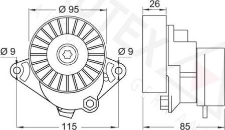 Autex 601465 - Belt Tensioner, v-ribbed belt autospares.lv