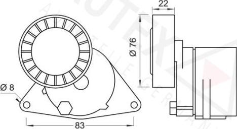 Autex 601398 - Belt Tensioner, v-ribbed belt autospares.lv