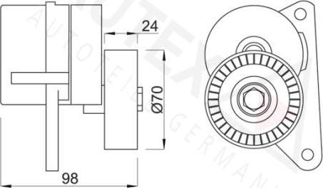 Autex 601301 - Belt Tensioner, v-ribbed belt autospares.lv