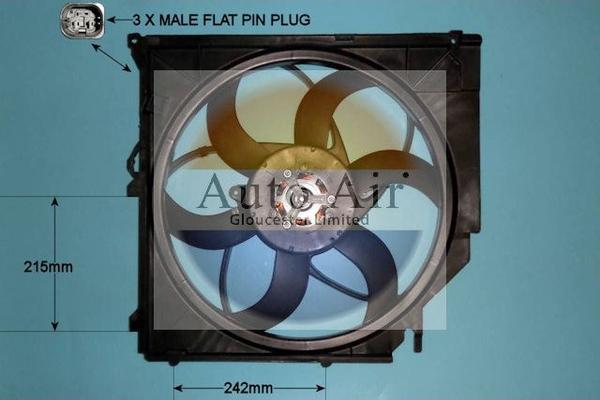 Auto Air Gloucester 05-1043 - Electric Motor, radiator fan autospares.lv