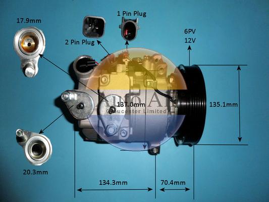 Auto Air Gloucester 14-9690P - Compressor, air conditioning autospares.lv