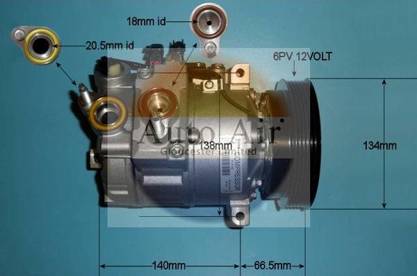 Auto Air Gloucester 14-9690 - Compressor, air conditioning autospares.lv