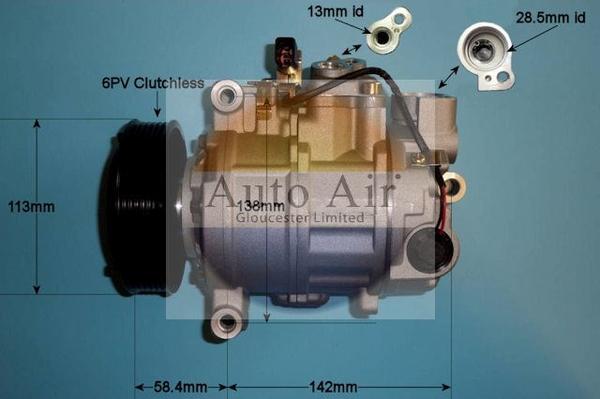 Auto Air Gloucester 14-9691P - Compressor, air conditioning autospares.lv