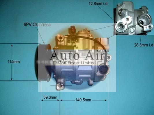 Auto Air Gloucester 14-9691 - Compressor, air conditioning autospares.lv