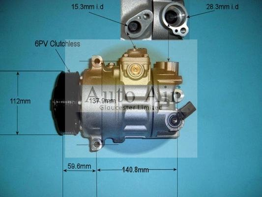 Auto Air Gloucester 14-9698P - Compressor, air conditioning autospares.lv