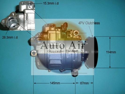 Auto Air Gloucester 14-9697P - Compressor, air conditioning autospares.lv