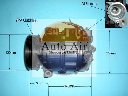 Auto Air Gloucester 14-9649R - Compressor, air conditioning autospares.lv