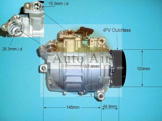 Auto Air Gloucester 14-9650P - Compressor, air conditioning autospares.lv