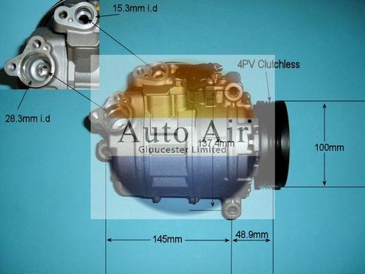 Auto Air Gloucester 14-9650R - Compressor, air conditioning autospares.lv