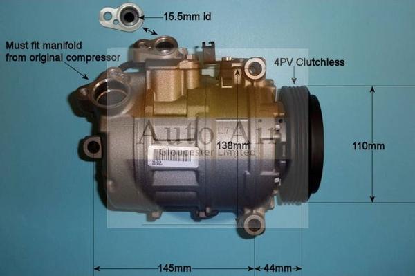 Auto Air Gloucester 14-9651R - Compressor, air conditioning autospares.lv