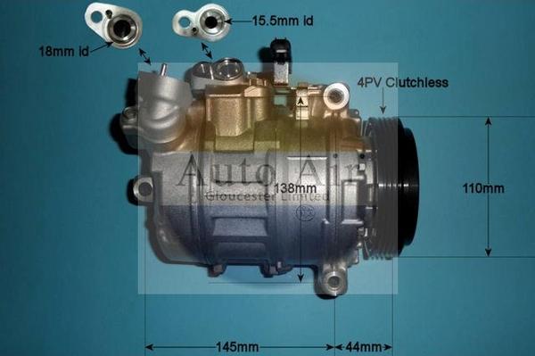 Auto Air Gloucester 14-9651 - Compressor, air conditioning autospares.lv