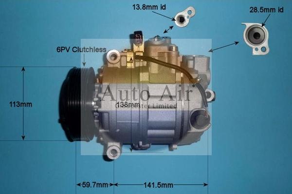 Auto Air Gloucester 14-9652P - Compressor, air conditioning autospares.lv