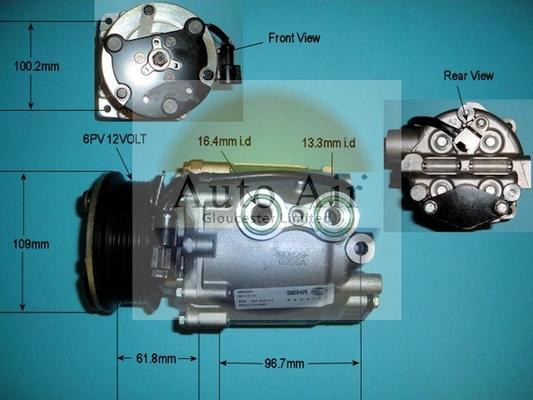 Auto Air Gloucester 14-9662 - Compressor, air conditioning autospares.lv