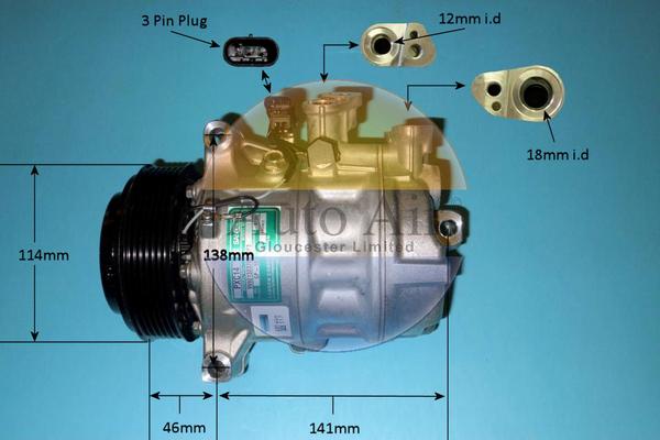 Auto Air Gloucester 14-9667 - Compressor, air conditioning autospares.lv